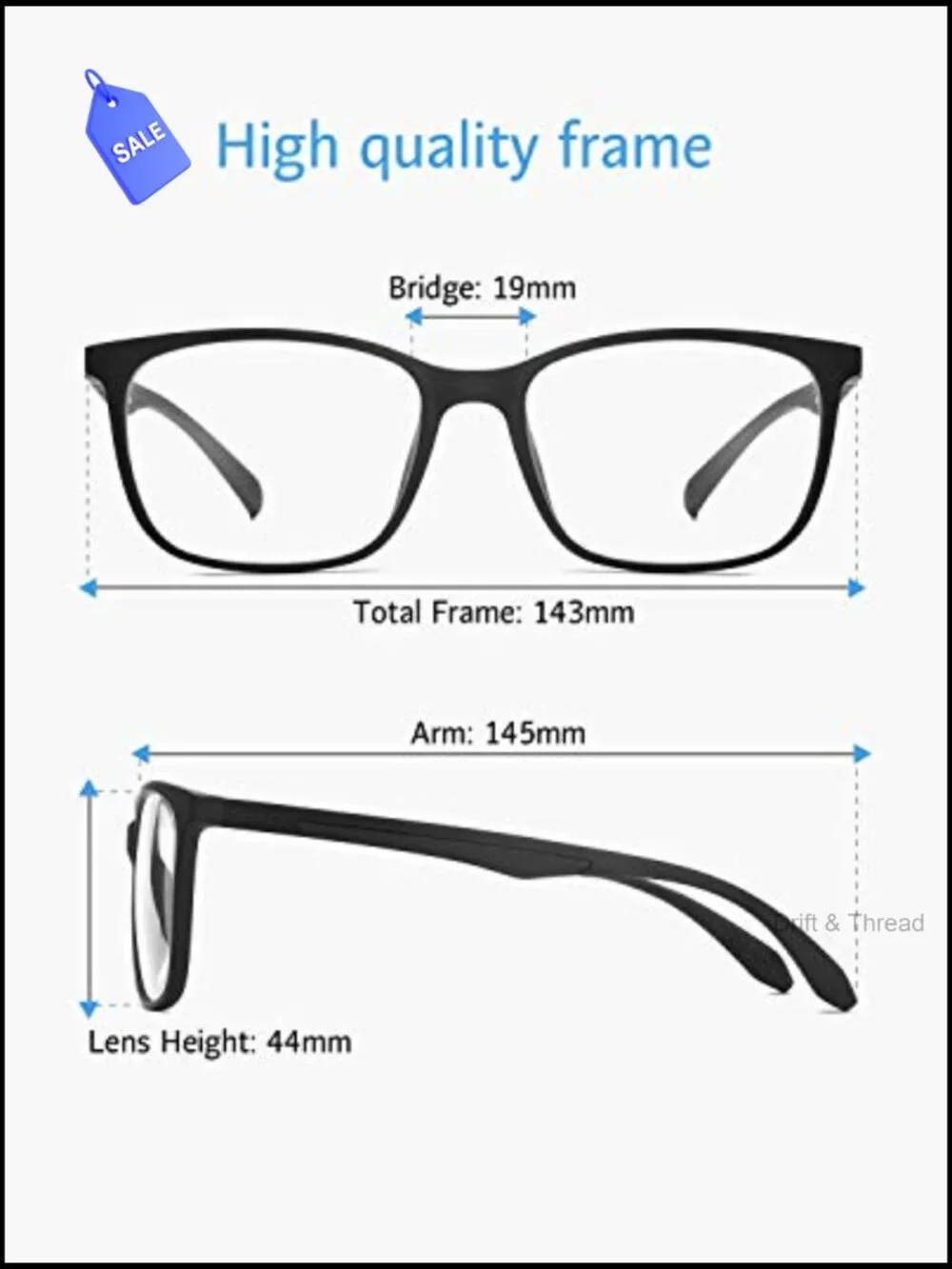 Blue Light Blocking Glasses Anti Eyestrain Lightweight TR90 Frame